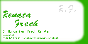 renata frech business card