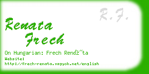 renata frech business card